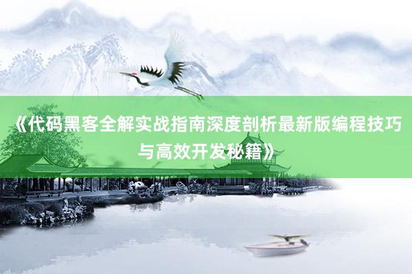 《代码黑客全解实战指南深度剖析最新版编程技巧与高效开发秘籍》